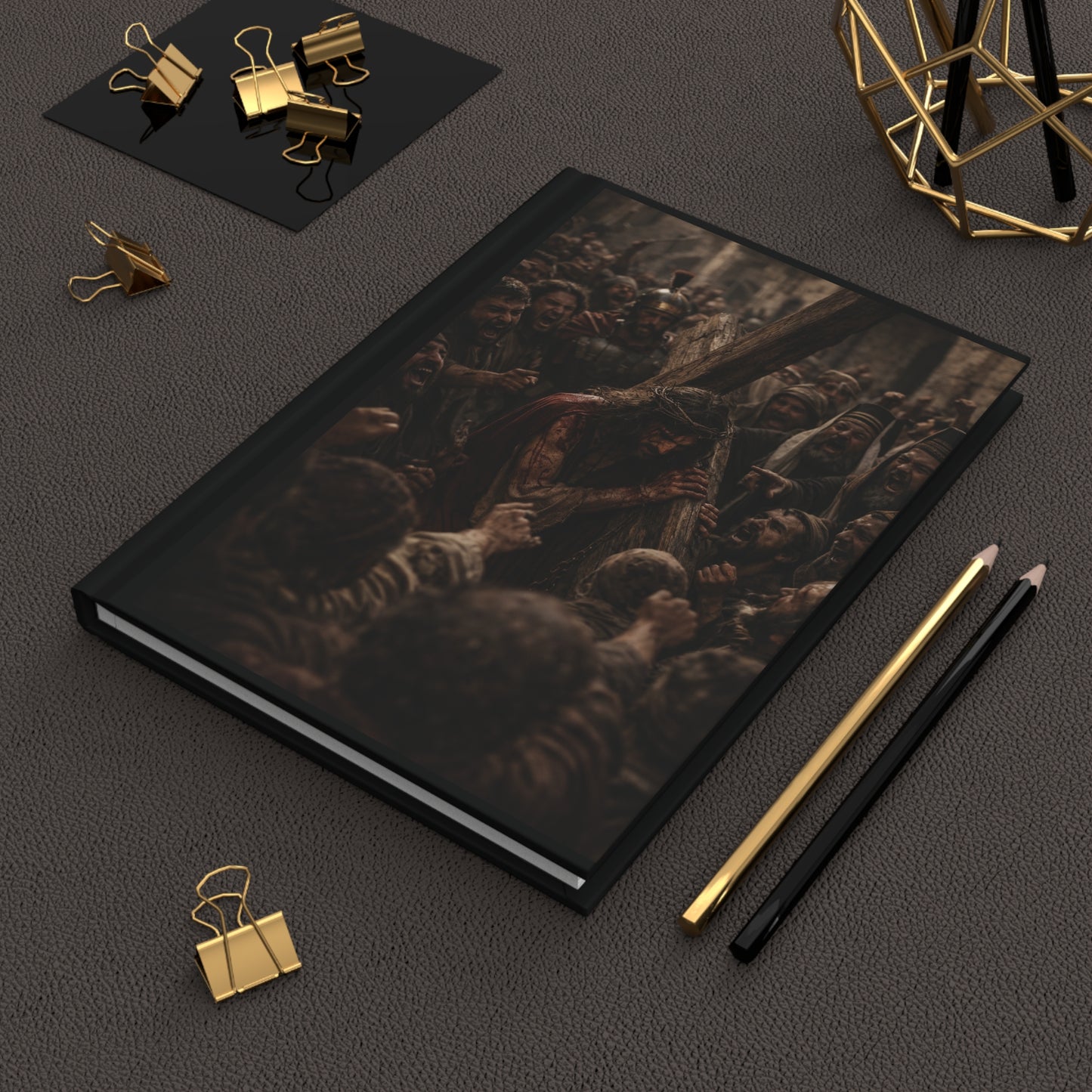 'Jesus Passion Hardcover Journal' — Stations of the Cross Matte Notebook