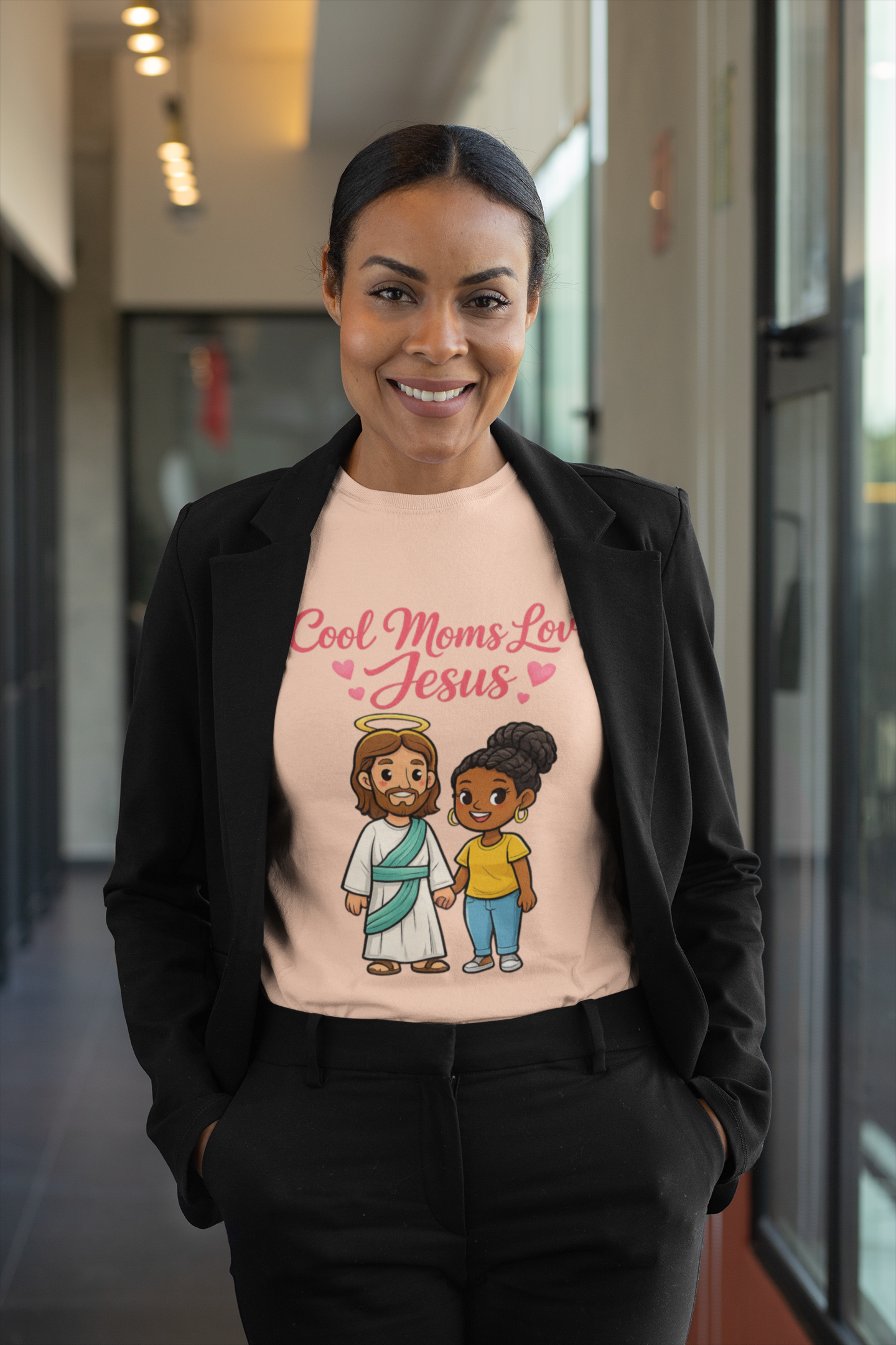 "Cool Moms Love Jesus" | T-Shirt — Proverbs 31:28