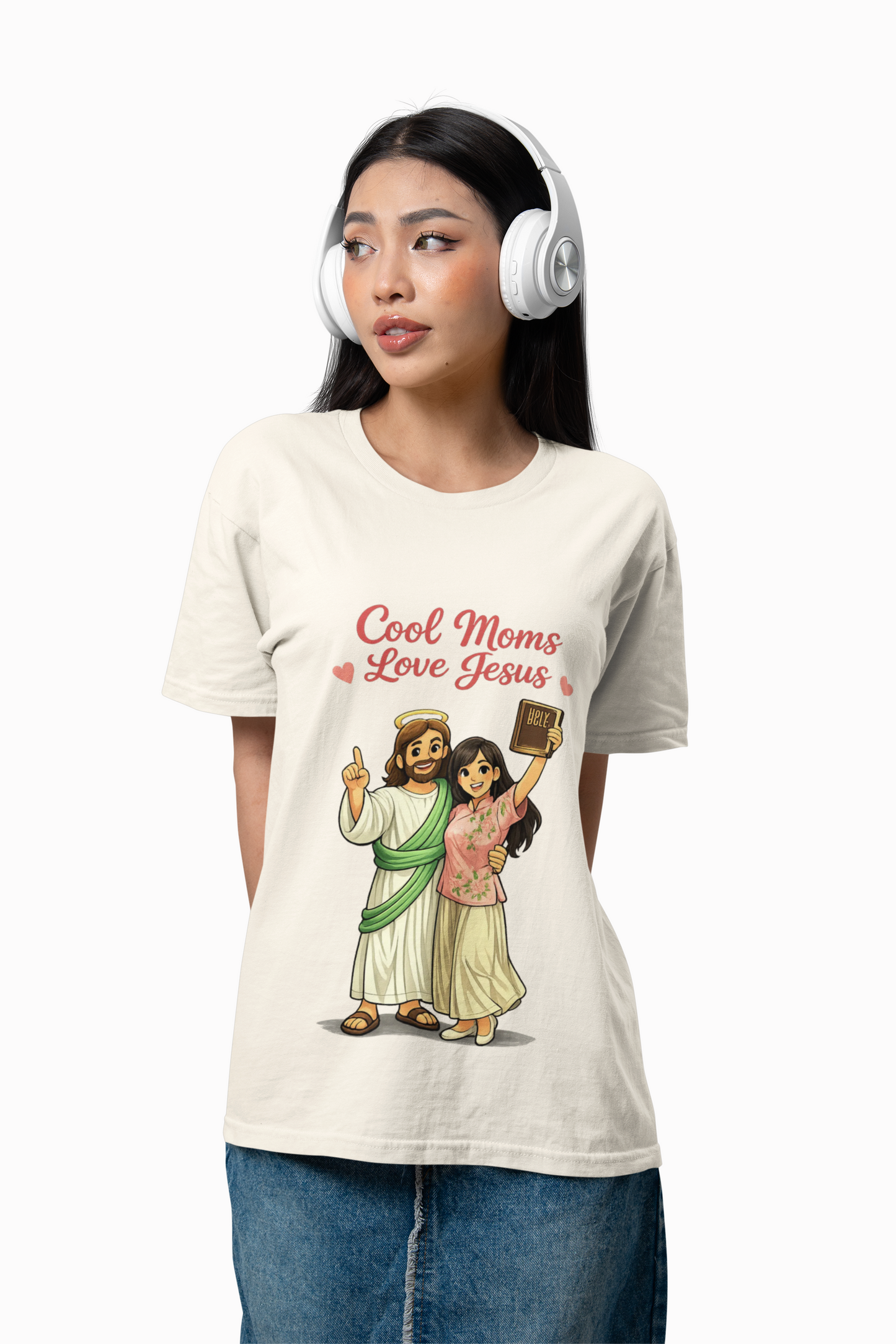 "Faithful Mom Asian Love Jesus" | T-Shirt