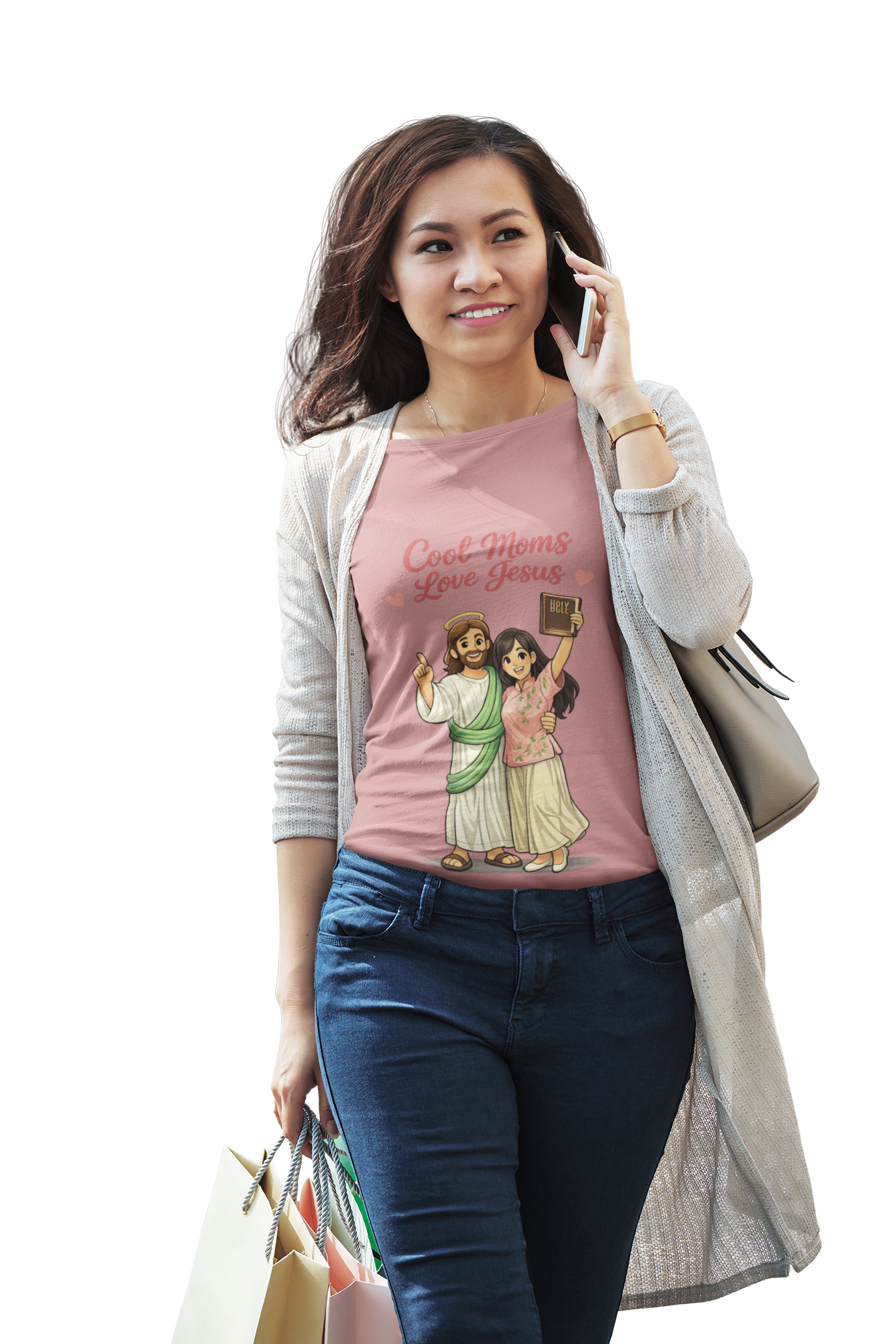 "Faithful Mom Asian Love Jesus" | T-Shirt