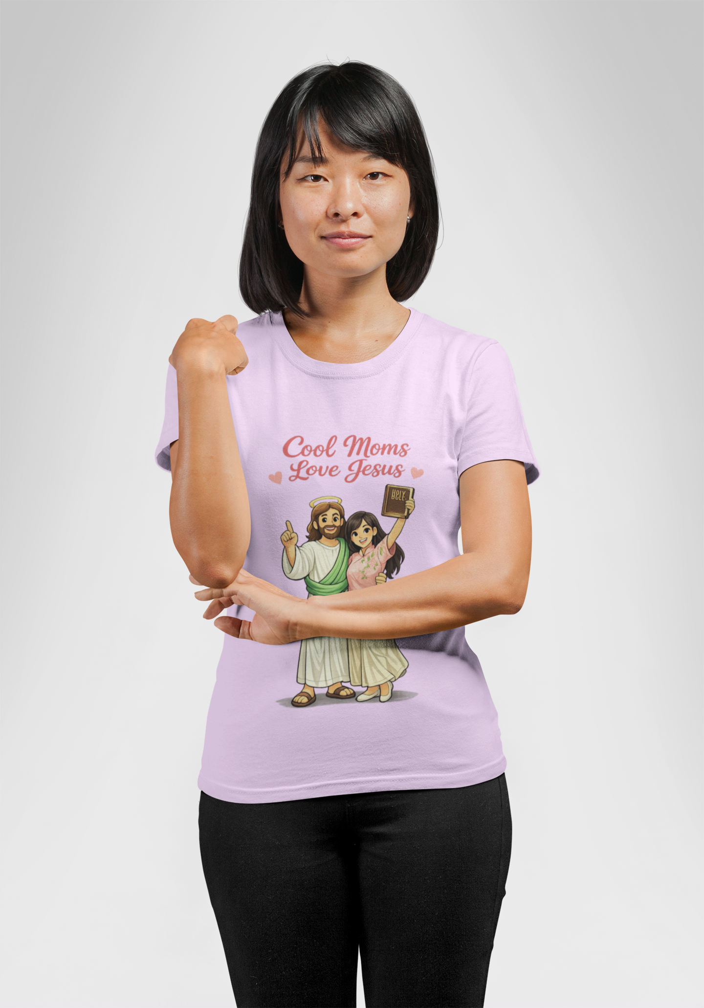 "Faithful Mom Asian Love Jesus" | T-Shirt