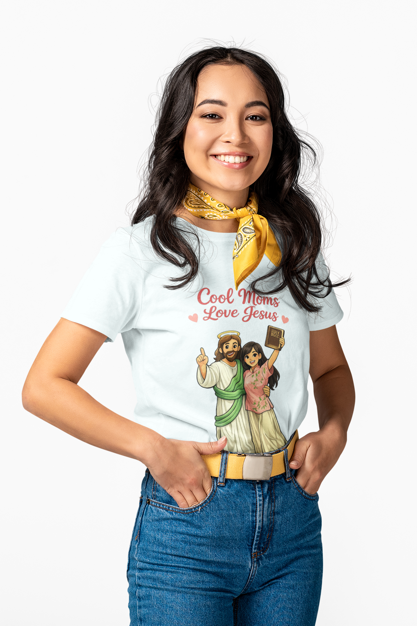 "Faithful Mom Asian Love Jesus" | T-Shirt