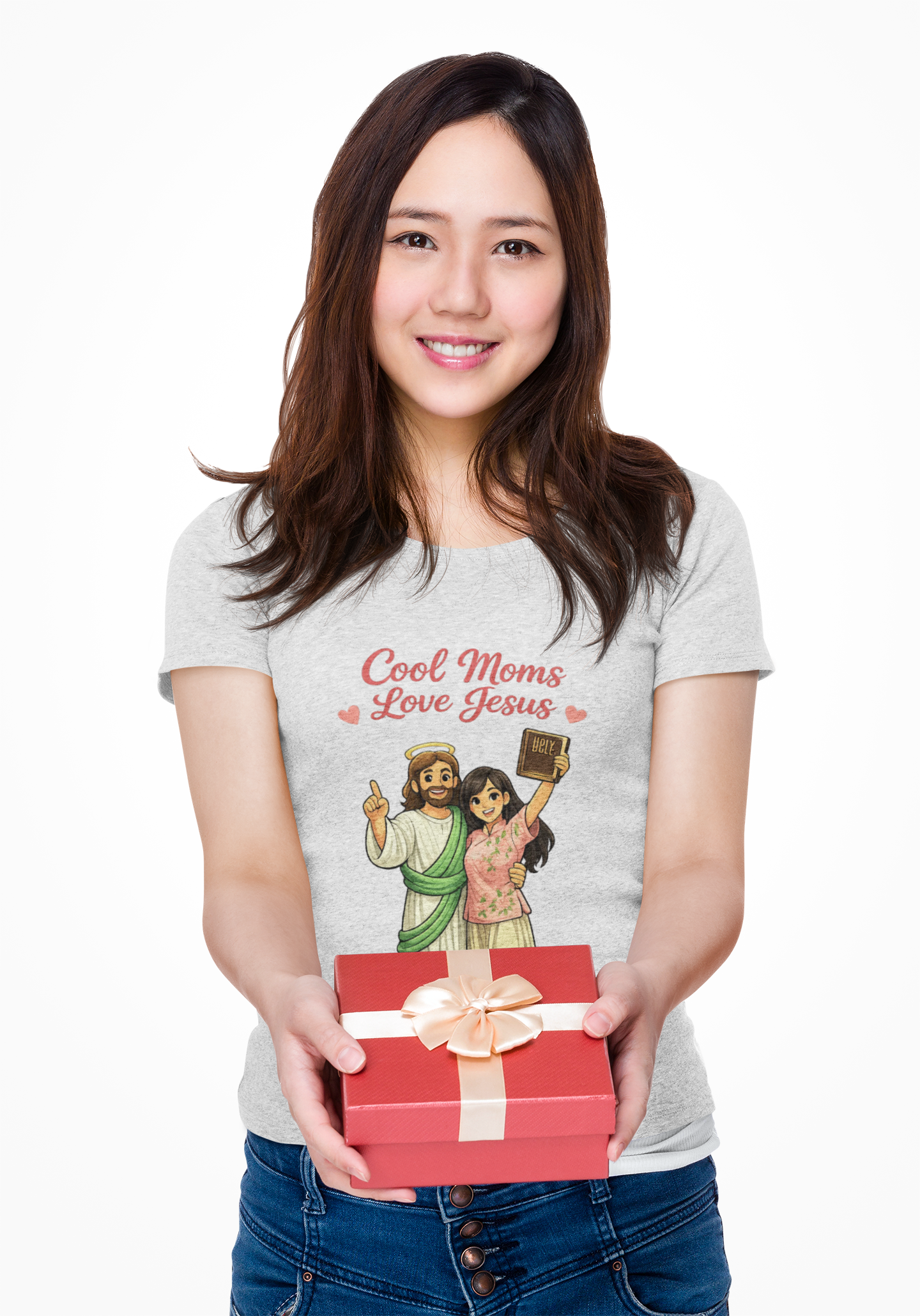 "Faithful Mom Asian Love Jesus" | T-Shirt