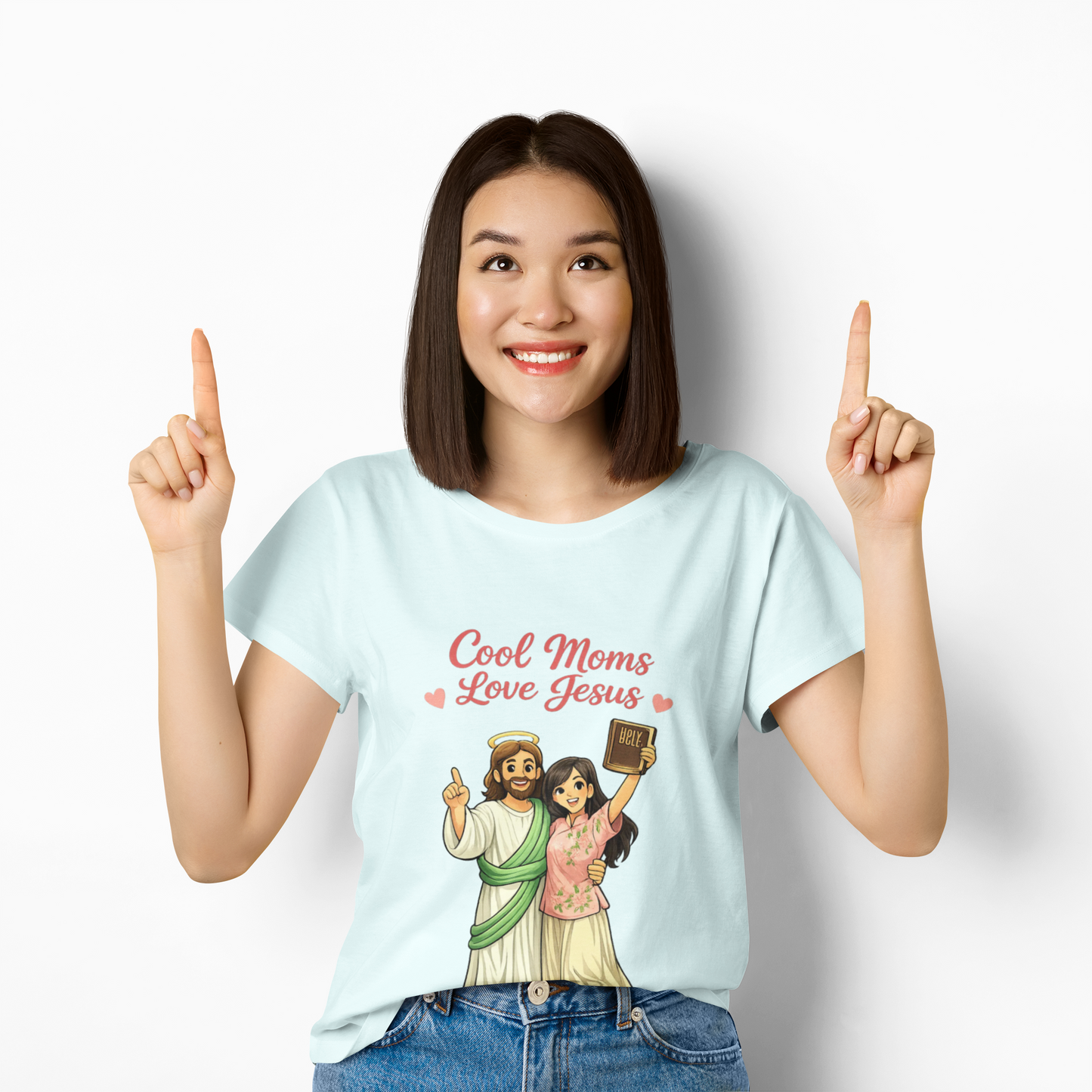"Faithful Mom Asian Love Jesus" | T-Shirt