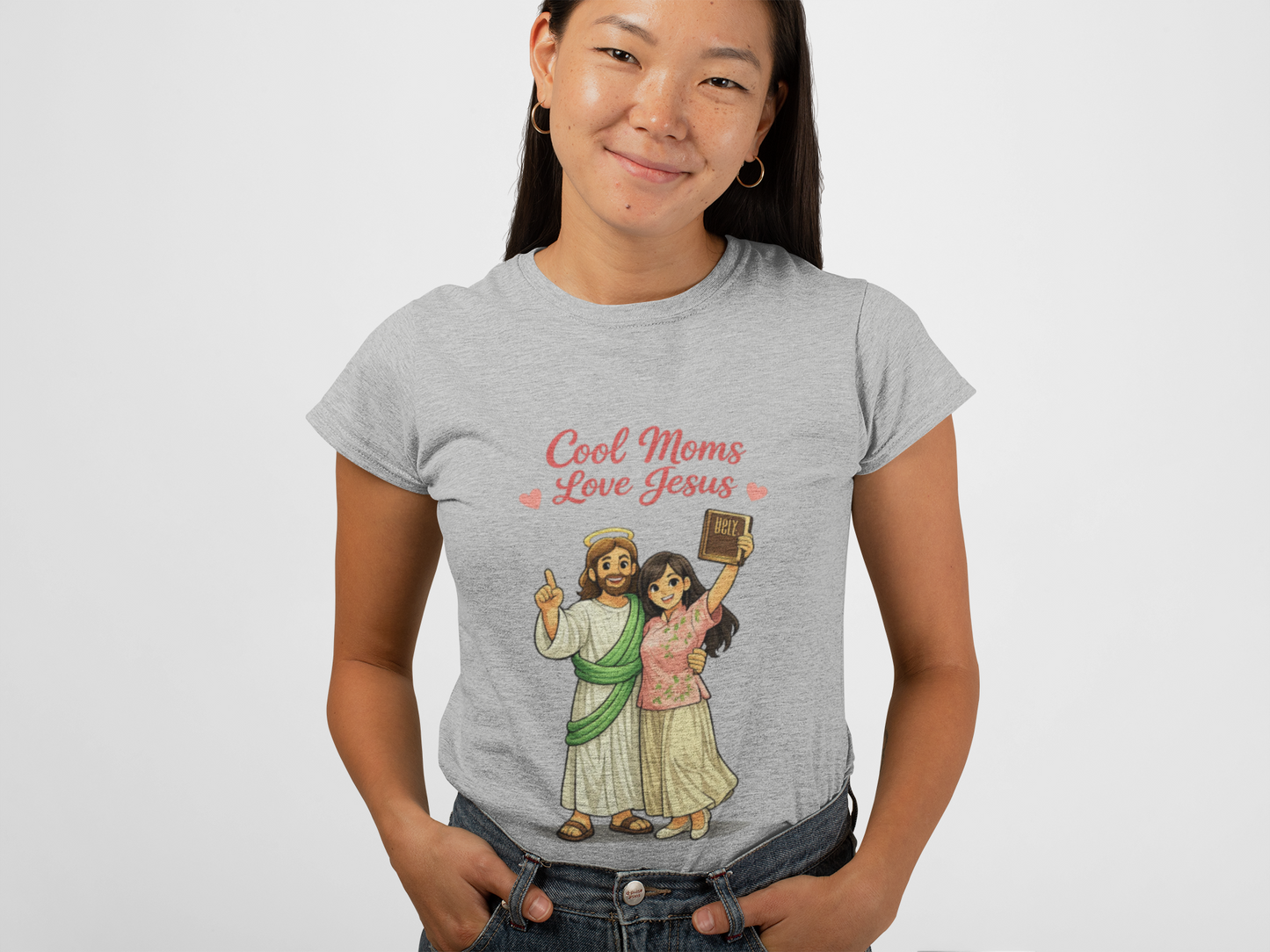 "Faithful Mom Asian Love Jesus" | T-Shirt