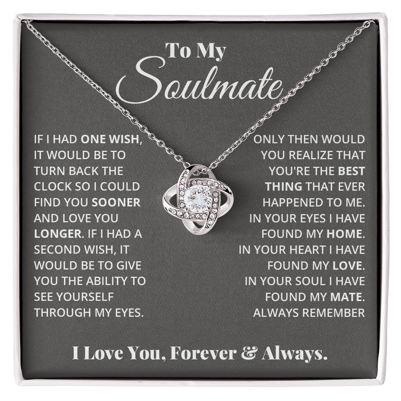 To My Soulmate - Love Knot Necklace