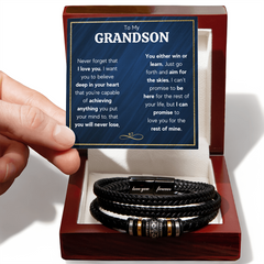 Never Forget Love You Forever (To My Grandson) – Bracelet