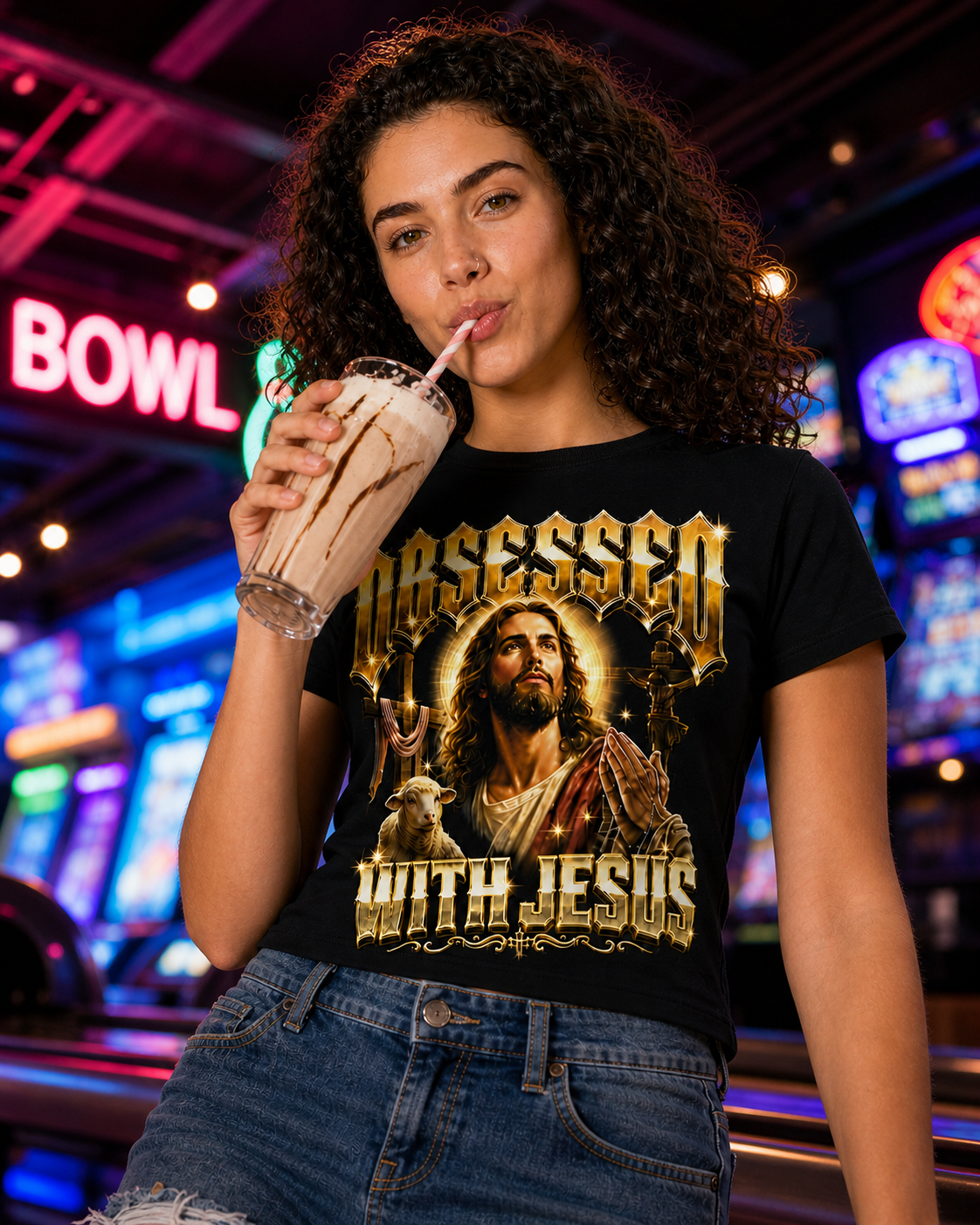 Obsessed With Jesus Women's Fitted Tee